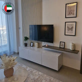 Floating White Tv Media Unit 150cm